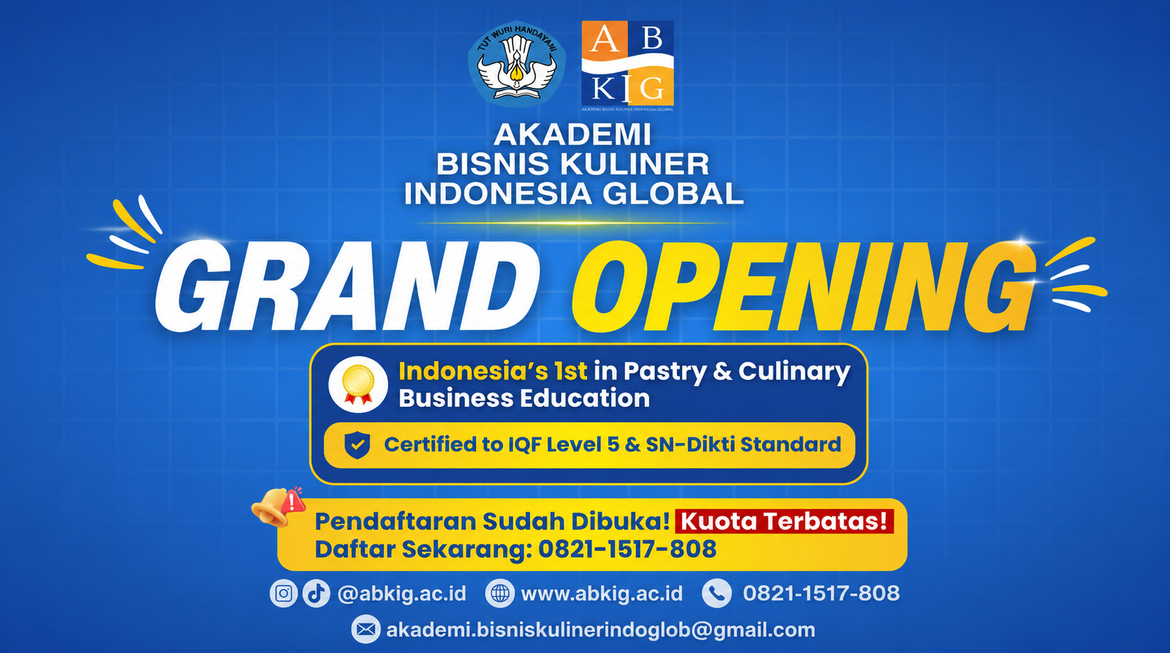ABKIG Resmi Dibuka: Akademi Bisnis Kuliner Indonesia Global Hadir di Jakarta